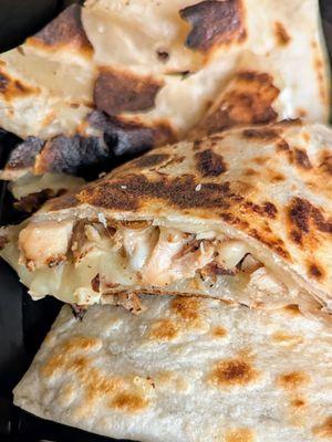 Close up of the Chicken Quesadilla
