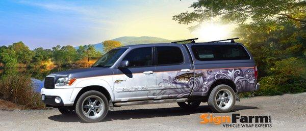 Toyota Pickup wrap for fishing