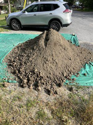 1 yard of top soil, not 3