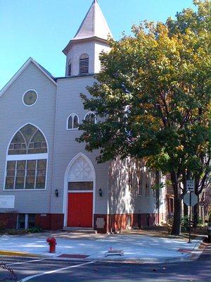 The church building.