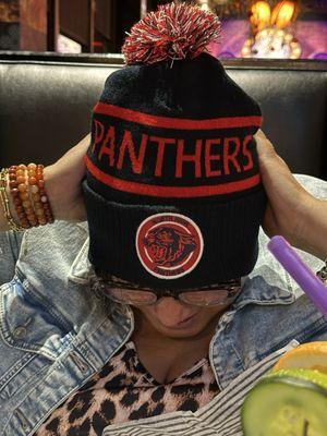North high school Panthers winter hat