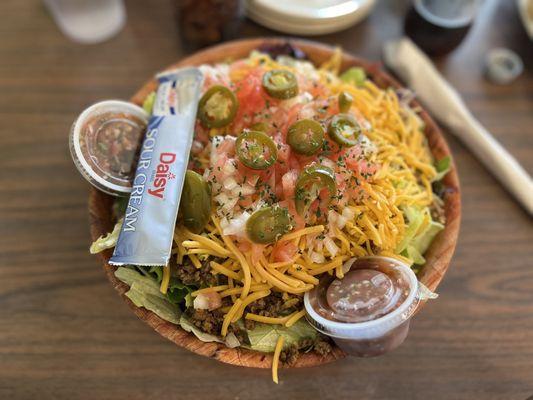 Taco salad. HUGE. Way too much for one person