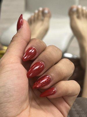 Just got the cutest set and pedicure done. Ask for Kyle he is the best!