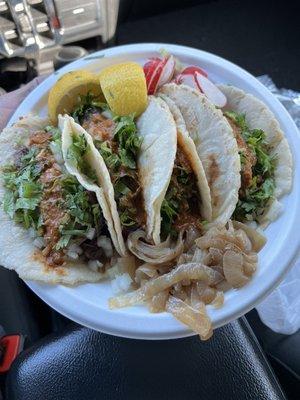 Fresh made tortilla- cabeza tacos