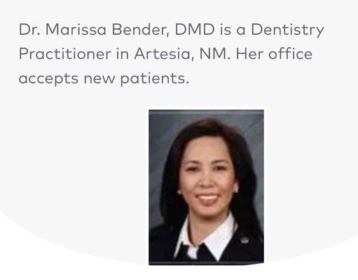 Marissa Bender, DMD - Artesia Family Health Center