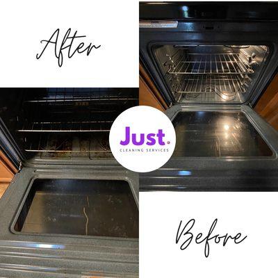 Before and After oven cleaner