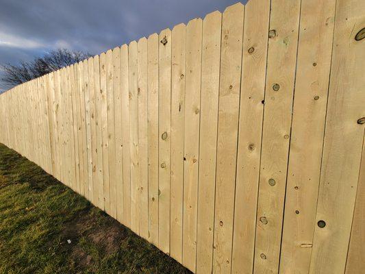 Nail up wood fence
