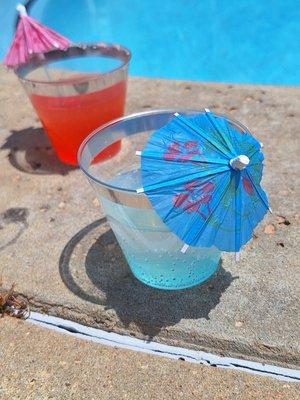 Our upscale drinks are perfect by the poolside - whether it's blue curacao lavender or a virgin sunrise.