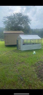 Shed put up crooked.
