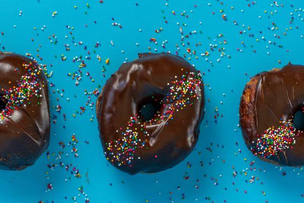 Chocolate ganache with sprinkles