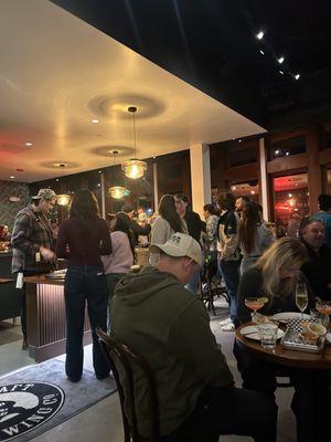 Mucho people upstairs on a Friday night!