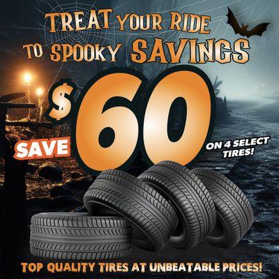 2025 Halloween $60 on select tires