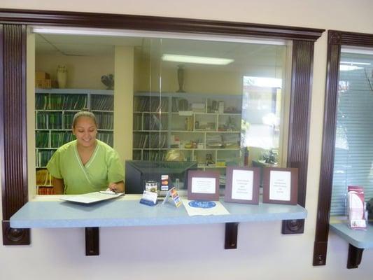 Our reception/sign in area