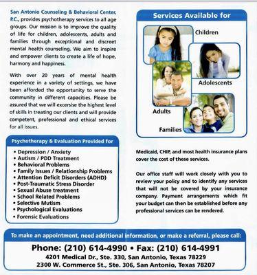 San Antonio Counseling and Behavioral Center