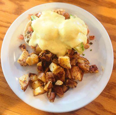 WILD SALMON BENEDICT WITH AVOCODO