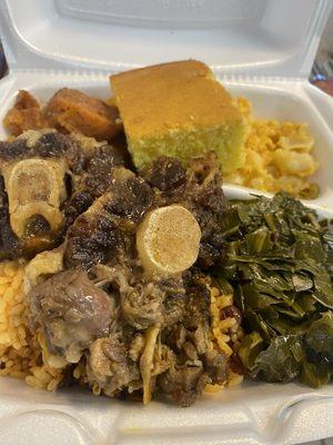 Caribbean oxtail dinner