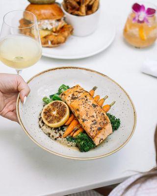 Premium Scottish Salmon. One of our most popular entrees.