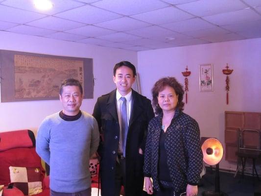 William is the guy on the left, boss lady is the woman on the right