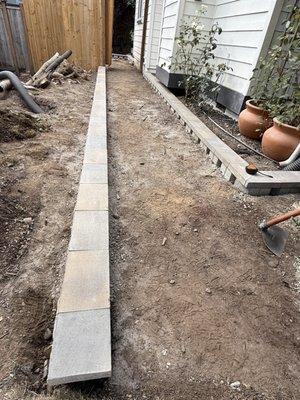 Muro de contenção para pavimentação