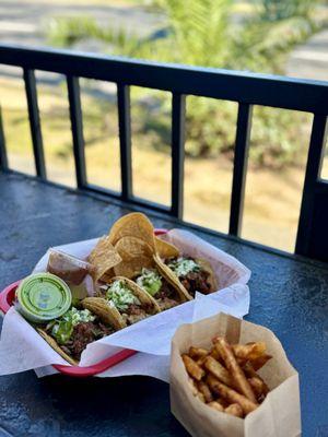 Carne Asada Street Taco, Chicken Street Taco, Carnita Street Taco, Al-Pastor Street Taco with Avocado and Fire Salsa