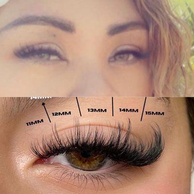Lash comparison of what I asked for, and what I actually got.