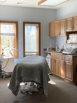 Permanent Cosmetics, Chemical Peels, Facials, Microdermabrasion, Hydrofusion, Waxing, Laser Hair Removal Treatment Room