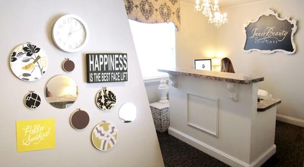 Reception room at Inner Beauty Skin Care