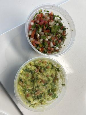 Guacamole and salsa