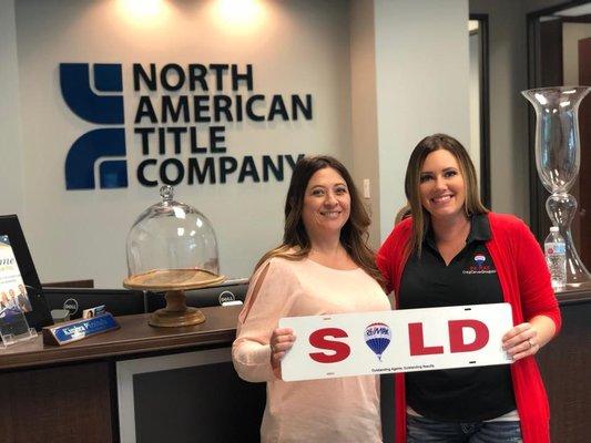 Happy seller on closing day!