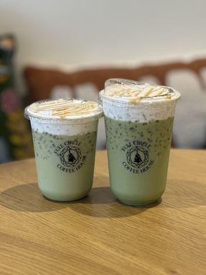Golden butterscotch matcha
