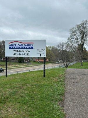 Here is one of three of my signs on Manitou Golf Course.