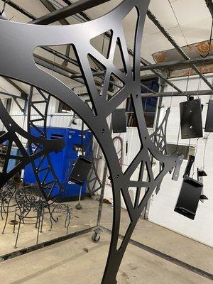 Custom Table Legs in Satin Black