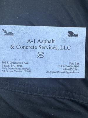 A1 Aspahlt and concrete services