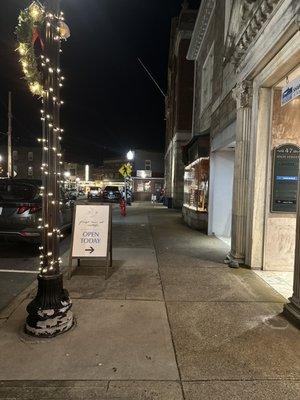 Front of 47 High St in charming downtown Westerly. Look for the sign and head up to the second floor or call for a studio appointment.