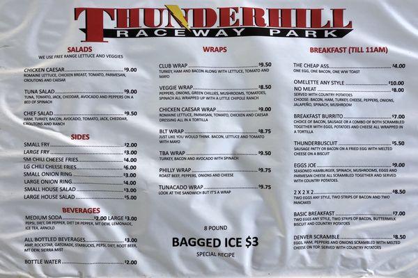 Menu 2 of 2. Note: Menu will be changing soon!