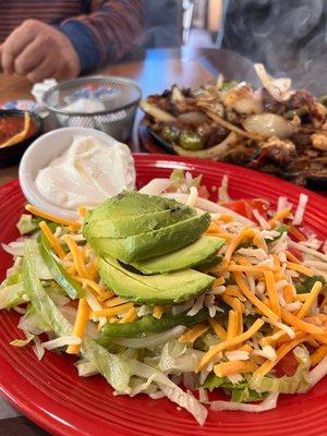Side salad with sour cream.