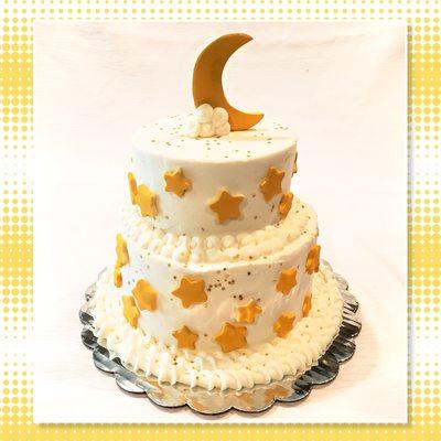 Moon & Stars Two-Tier Cake