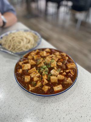 ig: @whatsviveating | mapo tofu and hand pulled noodles