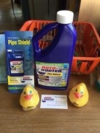 Ask about Roto-Rooter Pipe Shield! Pipe Shield uses enzymes, not acid, to prevent the buildup of grease in your drains.