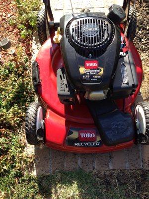 Wait. Not only did they fix my lawnmower they cleaned it. Outstanding work and I truly appreciate the extra effort!