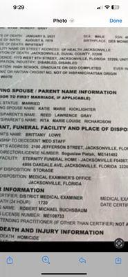 Eternity Funeral Homes & Crematory