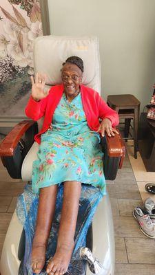 At our favorite nail salon in Lafayette