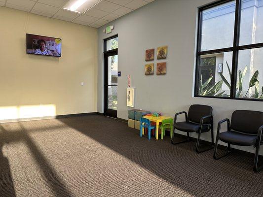 Spacious Waiting Room with comfortable seating!