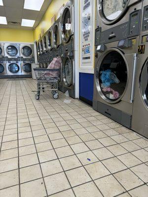 6 oversized dryers and 18 regular sized dryers.