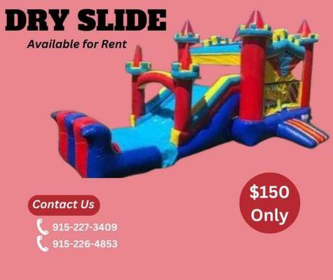We have dry slides and much more you can also make mix and match packages let us know how we can help you
