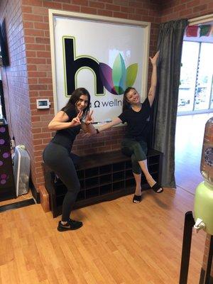 The two amazing girls who work at Herbaculture Yoga.