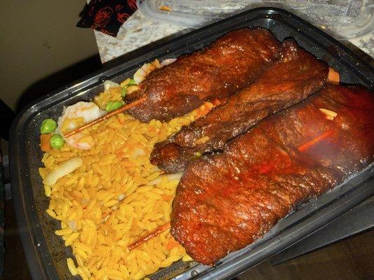 Beef on Stick(4) 牛肉串 combo