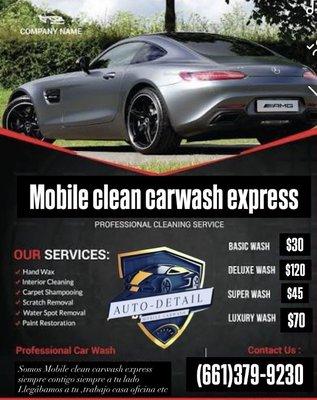 Mobile Clean Carwash Express