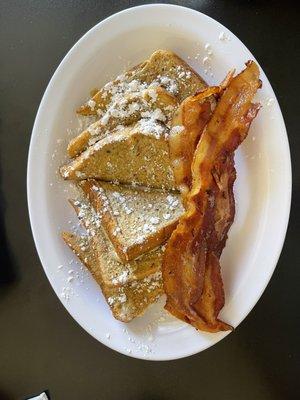 French toast and bacon