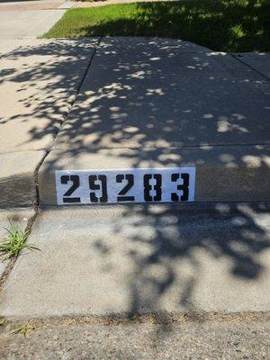 Toney's Curb Address Signs